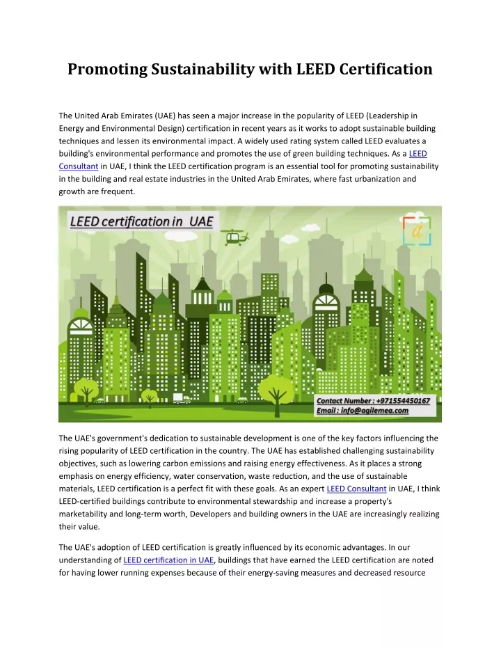 PPT - Promoting Sustainability with LEED Certification PowerPoint ...