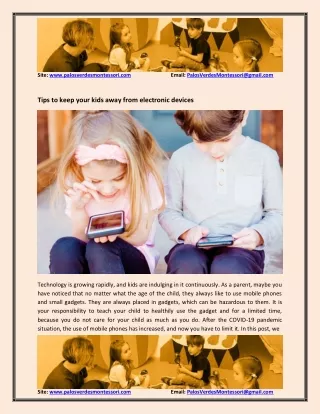 Tips to keep your kids away from electronic devices