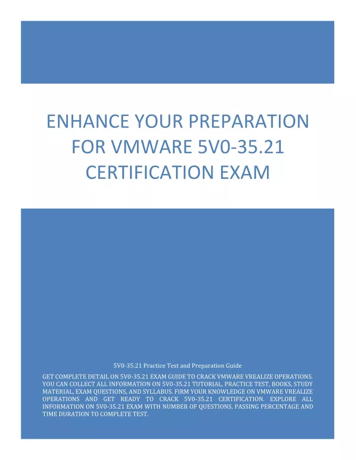 enhance your preparation for vmware