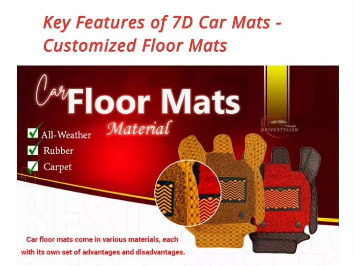 key features of 7d car mats customized floor mats