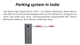 Advancing & Elevating Parking system in India