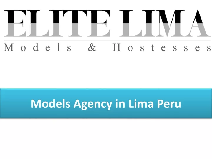 models agency in lima peru