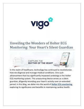 Unveiling the Wonders of Holter ECG Monitoring - Your Heart's Silent Guardian