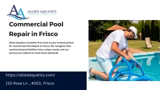 Commercial Pool Repair Frisco