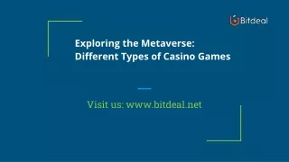 exploring the metaverse different types of casino games