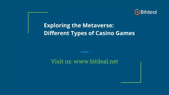 exploring the metaverse different types of casino games