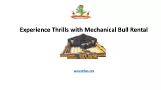 Experience Thrills with Mechanical Bull Rental