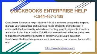 QUICKBOOKS ENTERPRISE SUPPORT  1844-467-5438