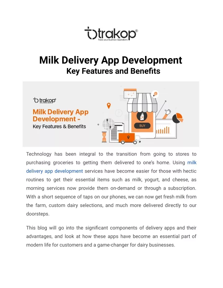 milk delivery app development key features