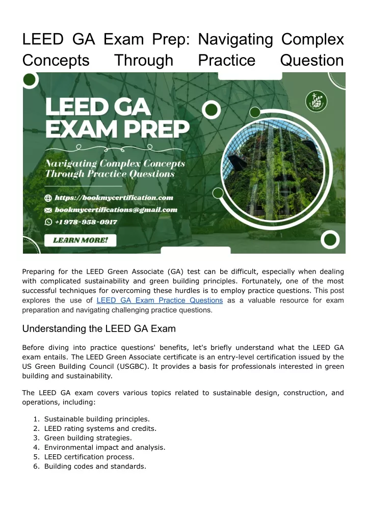 leed ga exam prep navigating complex concepts