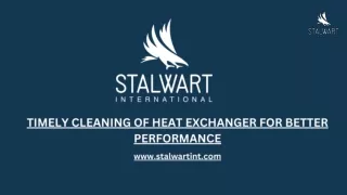 Timely Cleaning of Heat Exchanger for Better Performance