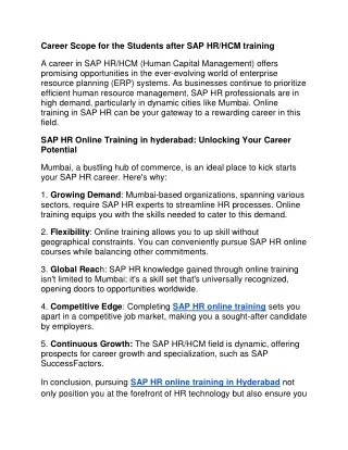 career scope for the students after