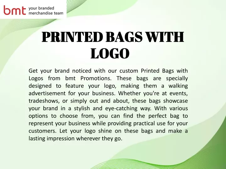 printed bags with logo