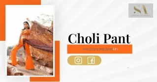 Choli Pant Ensembles: A Fusion of Style and Tradition at Shreya Agarwal