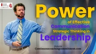 Power of Effective Communication and Strategic Thinking in Leadership