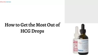 How to Get the Most Out of HCG Drops