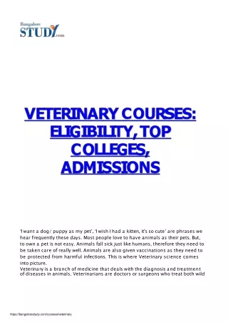 Top Veterinary Colleges in India