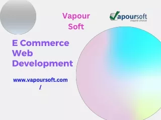 The Best Quality E-Commerce Web Development Service at Vapour Soft
