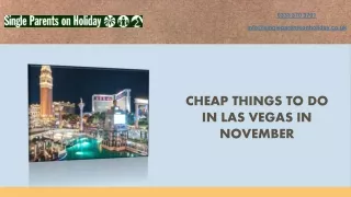 Cheap Things to Do in Las Vegas in November