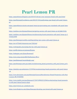 Pearl Lemon PR