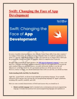 swift changing the face of app development