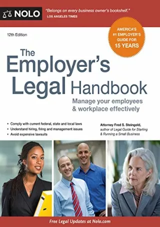 [READ DOWNLOAD] Employer's Legal Handbook, The: Manage Your Employees & Workplace Effectively