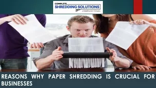 reasons why paper shredding is crucial
