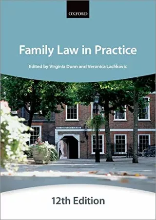 Download Book [PDF] Family Law in Practice (Bar Manuals)