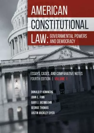 get [PDF] Download American Constitutional Law: Governmental Powers and Democracy (Higher