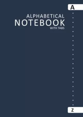PDF_ Alphabetical Notebook with Tabs: Alphabetized Book with Tabs, 5x7 Inch, 6