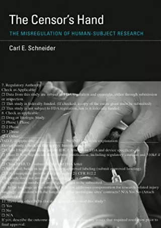 DOWNLOAD/PDF The Censor's Hand: The Misregulation of Human-Subject Research (Basic Bioethics)