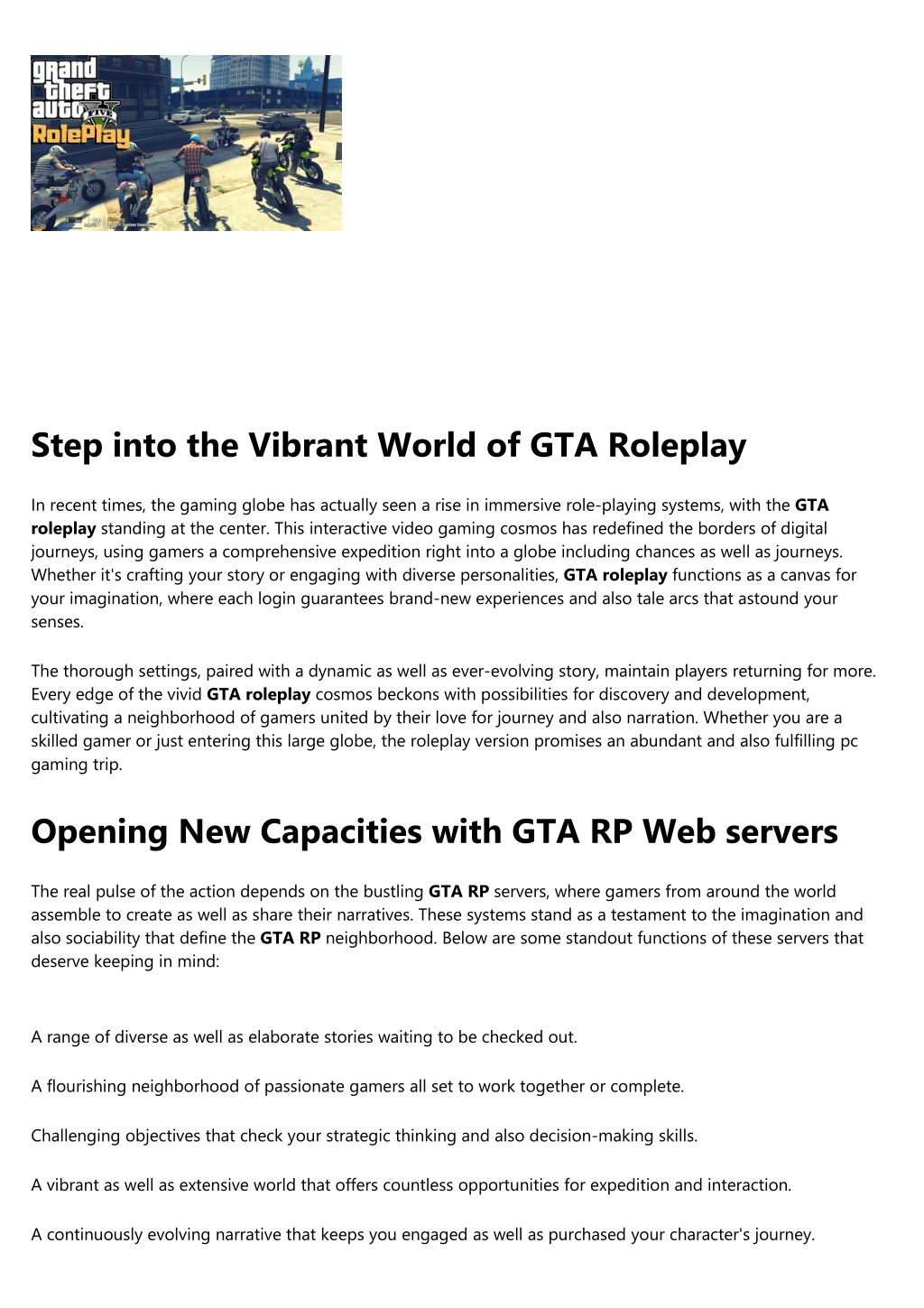 GTA 5 Roleplay Servers Explained