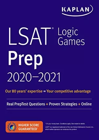 PDF_ LSAT Logic Games Prep 2020-2021