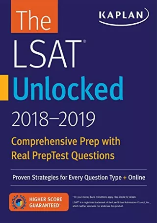 [PDF] DOWNLOAD LSAT Unlocked 2018-2019: Proven Strategies For Every Question Type   Online
