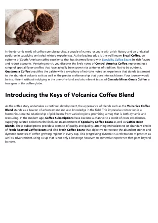 Detailed Notes on Brazil Coffee