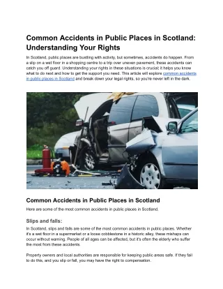 Common Accidents in Public Places in Scotland: Understanding Your Rights