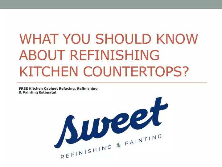 what you should know about refinishing kitchen countertops