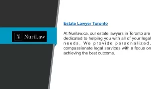 Estate Lawyer Toronto | Nurilaw.ca