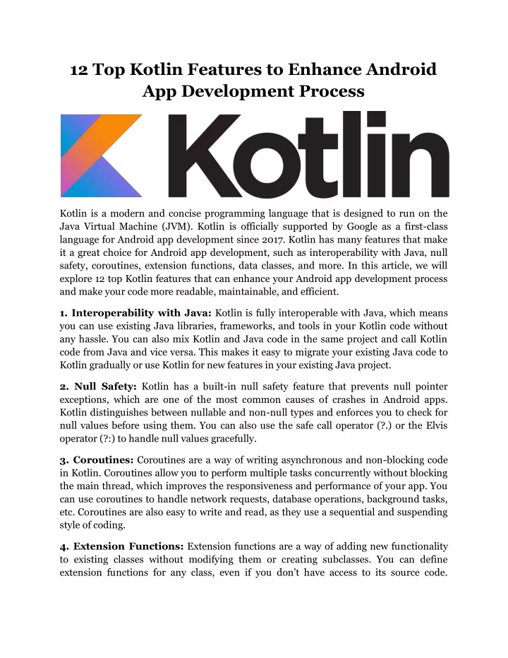 12 top kotlin features to enhance android
