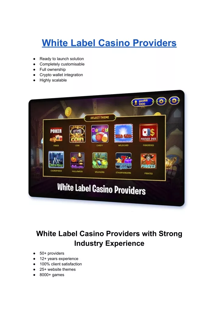 white label casino providers