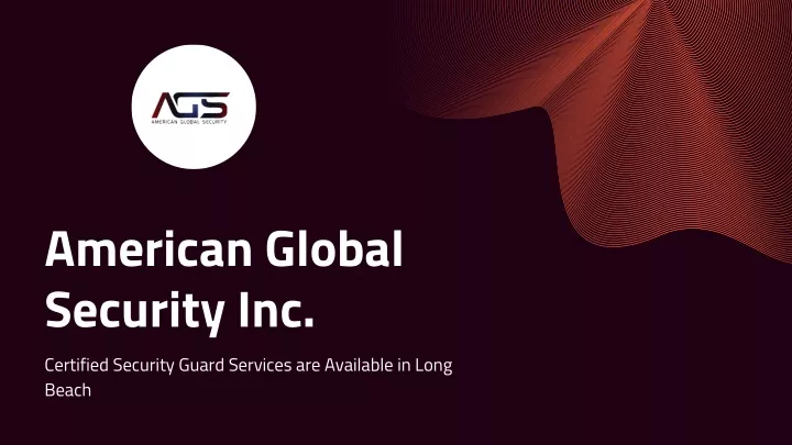 american global security inc certified security