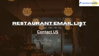 Get 100% Opt -in Restaurant Email List Across The USA-UK