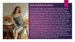 silk sleepwear dress