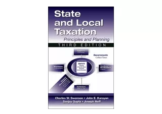 PDF read online State and Local Taxation Principles and Practices 3rd Edition fu
