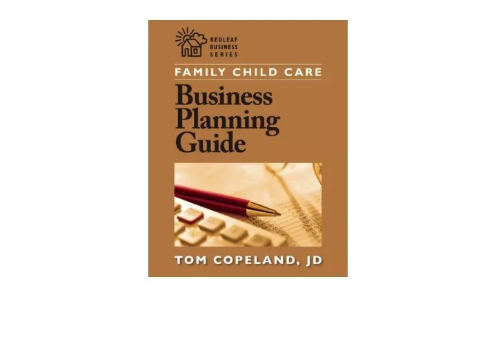 family child care business planning guide