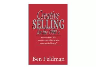 Kindle online PDF Creative Selling for the 1990 s for ipad