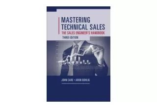 Download Mastering Technical Sales The Sales Engineer s Handbook Artech House Te