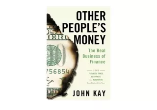 Kindle online PDF Other People s Money free acces