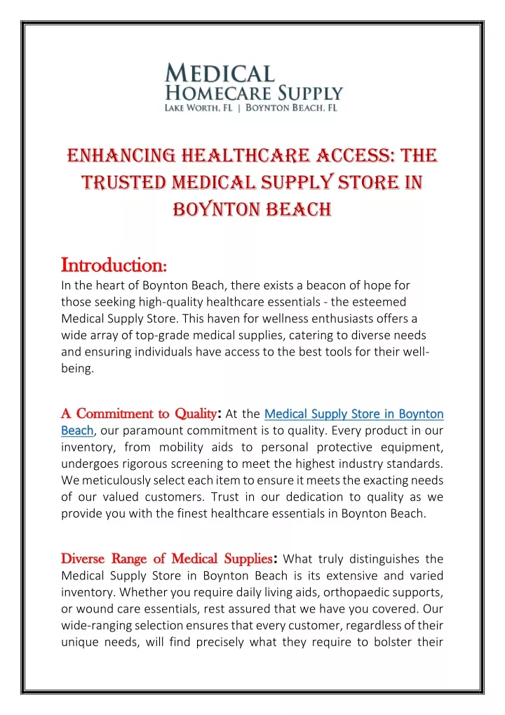 enhancing healthcare access the trusted medical