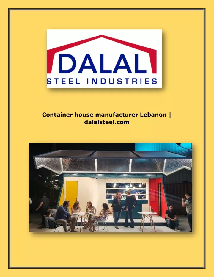 container house manufacturer lebanon dalalsteel